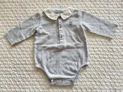familiar 70 襟付きロンパース グレー 春