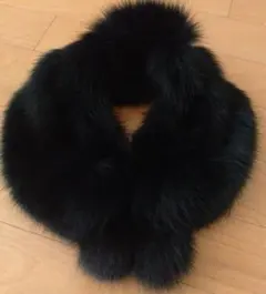 クレージュ　マグネット式ファー フォックス　ブラック　日本製