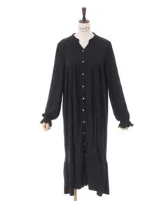 axes femme 大きめサイズ レース切替カットワンピース サイズXL