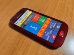 docomo らくらくスマートフォン3 F-06F レッド 本体 初期化済