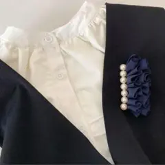 リボンコサージュ パールコサージュ パールブローチ パールリボンブローチ