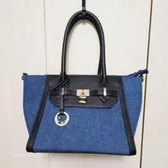未使用級♥ セシルマクビー ハンドバッグ 2way ネイビー