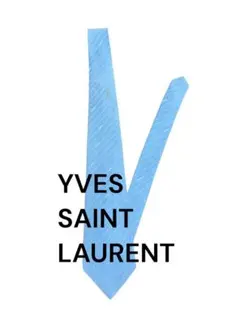 YVES SAINT LAURENT 水色 ストライプ ネクタイ