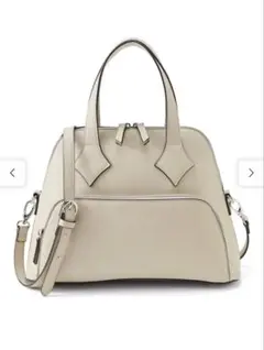 新品　IEDIT[イディット]　ヒロイン気分を引き立てるハンサムバッグ　ベージュ