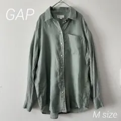 【M】GAP ギャップ リネン100％ 麻 シャツ ブラウス