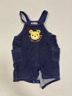 ミキハウス オーバーオール 80 デニム くま