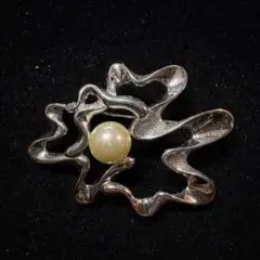 ヴィンテージ　ブローチ　SILVER. 925 パールデザイン