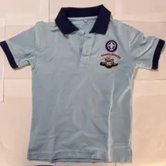水色 ポロシャツ スカウトエンブレム刺繍