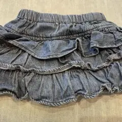 マーキーズ インナー付きフリルデニムスカート