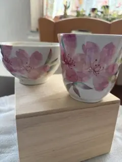 花柄飯碗湯呑みセット