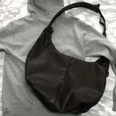 y2k one shoulder bag brown leather