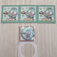 【新品】サンリオ　ハンギョドン　和菓子ティータイム　ミニ缶バッジ　ステッカー