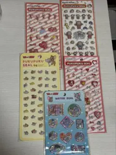 スヌーピー、トムとジェリー、おさるのジョージのぷくぷく、ウォーターシールセット