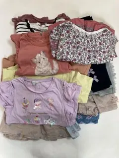 anyFAM 子供服 まとめ売り 14点　半袖Tシャツ パンツ　長袖カットソー