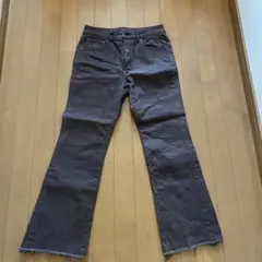 ダークブラウン ブーツカットデニム