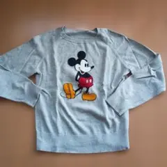 ミッキー　トップス　薄手ニット