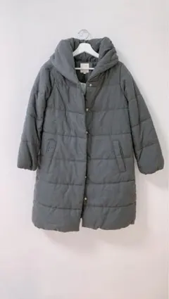 グレー ロングダウンジャケット