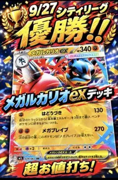 ⭐︎ジムバトル優勝構築⭐︎ メガルカリオexデッキ スリーブ&追加
