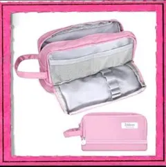 ペンケース 筆箱 ペンポーチ 薄ピンク 大容量 多機能 シンプル かわいい