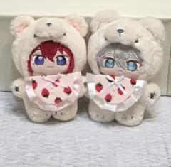 ぬい服 着ぐるみ スタイ セット いちご柄 おそろい あんスタ いつぬい