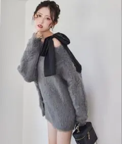 ♡NICE CLAUP ナイスクラップ ニット メリーカールニットチュニック♡