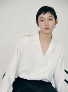 MEER.完売品OPEN COLLAR SHIRT ホワイト - メルカリ