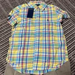 【ラルフ】半袖シャツ キッズ チェック 130 ☆新品☆ ボトムス付き