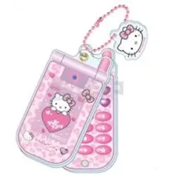 ハローキティ　スライドガラケーキーホルダー