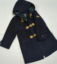 ミキハウス　ネイビーウールダッフルコート（フード付き）取り外し可能