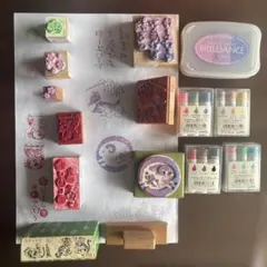 スタンプ9個セット 15色インクパッド付き