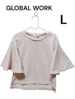 GLOBAL WORK 半袖シャツ L ピンク キッズ服