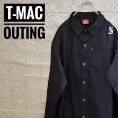 T-MAC OUTING　美品古着シャツジャケット紺L