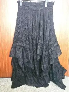 earth music&ecology レースイレヘムスカート