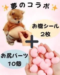 【新品】シール お尻 お腹 3D ぷにぷに　立体 パーツ 個包装 まとめ売り