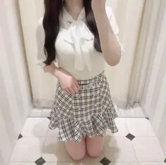 evelyn ロゴベルトチェックsk 白