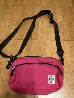 ピンク ショルダーバッグ ダブルジッパー