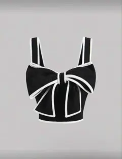 SHEIN リボン ノースリーブ トップス シズニルック