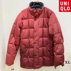 た*ダ様 UNIQLO『ユニクロ』プレミアム ダウン ジャケット【XL】レッド