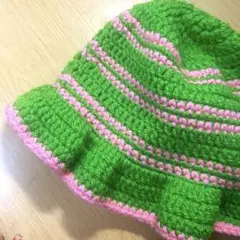 ハンドメイド 帽子 編みもの ぼうし