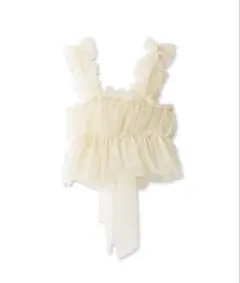 SNIDEL フリルチュールキャミソール／バレエコアシアーフリルビスチェ