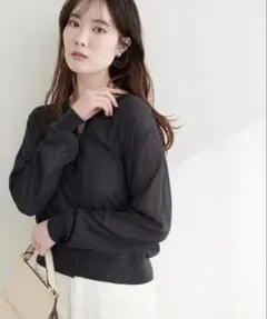 値下げ！新品　ドットシアーカーディガン　natural couture 長袖