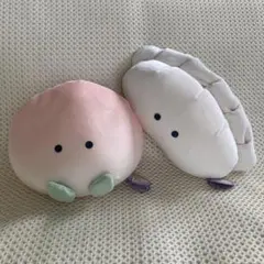 つぶらな瞳の中華街　むぎゅぬい　おっきめぬいぐるみ　ももまん＆ぎょうざ