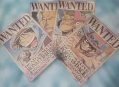 破れ箇所あり ONEPIECE 원피스 手配書ポスター 4枚セット