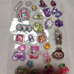 可愛いキャラクター立体シールB おすそ分けシールセット