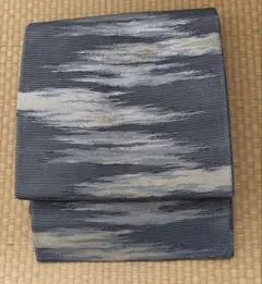 E◆着物くつろぎ 夏物 流水模様 銀糸 波 六通 正絹 薄物 絽 紗 袋帯 E◇着物くつろぎ 夏物 流水模様 銀糸 波 六通 正絹 薄物 絽 紗 袋帯