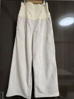 スイートマミー 裏起毛 マタニティ ワイドパンツ