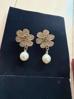 希少・刻印あり✨シャネル カメリア ココマーク ピアス　ヴィンテージシャネル