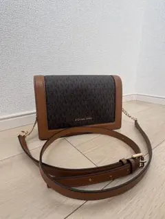 MICHAEL KORS ブラウンショルダーバッグ