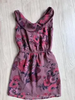 花柄ノースリーブミニワンピース