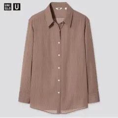 ストライプシャツ　長袖　UNIQLO U